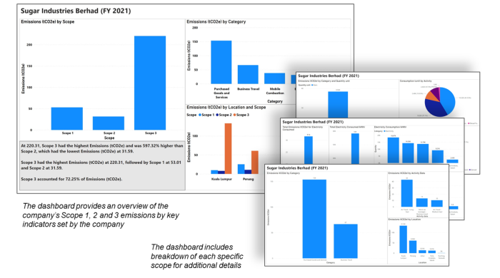 Data visualisation through customised dashboards